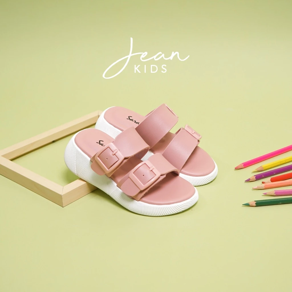 SARASARA JEAN KIDS Size 26-35 Sendal slop anak perempuan casual sandal anak cewek trendy ban dua
