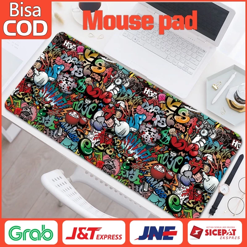 Mouse Pad Gaming XL Mousepad Besar 70x30cm Cartoon Gaming Desk Mat