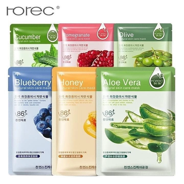 DB ROREC / HCHANA NATURAL SKIN CARE MASK MASKER SHEET & ROREC SNAIL MASK / MASK SHEET