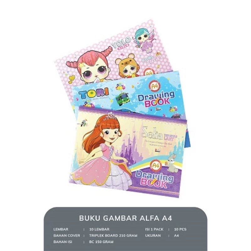 Buku Gambar A4 Alfa - 5 pcs