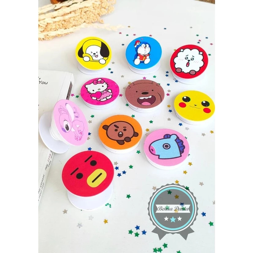 Phone Grip / Griptok Karakter Stand HP Phone Stand Holder Karakter Lucu BD613