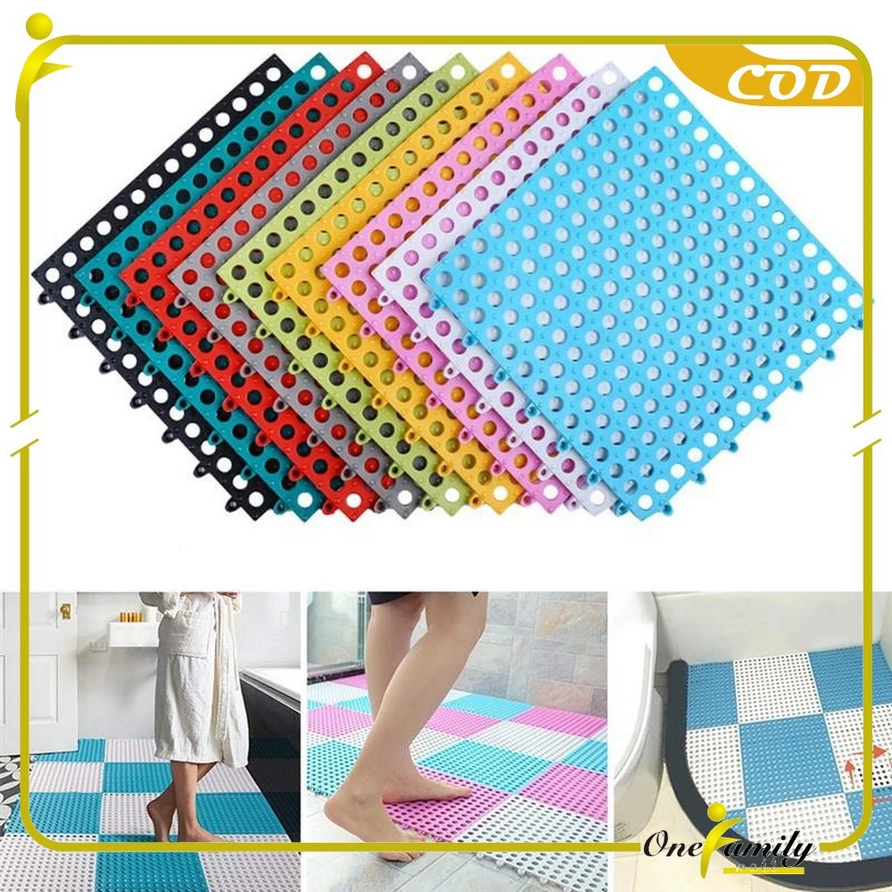 Karpet Kamar Mandi Anti Licin 30x30CM / Keset Lantai Anti Slip Polkadot Dapur Mat Non-Slip