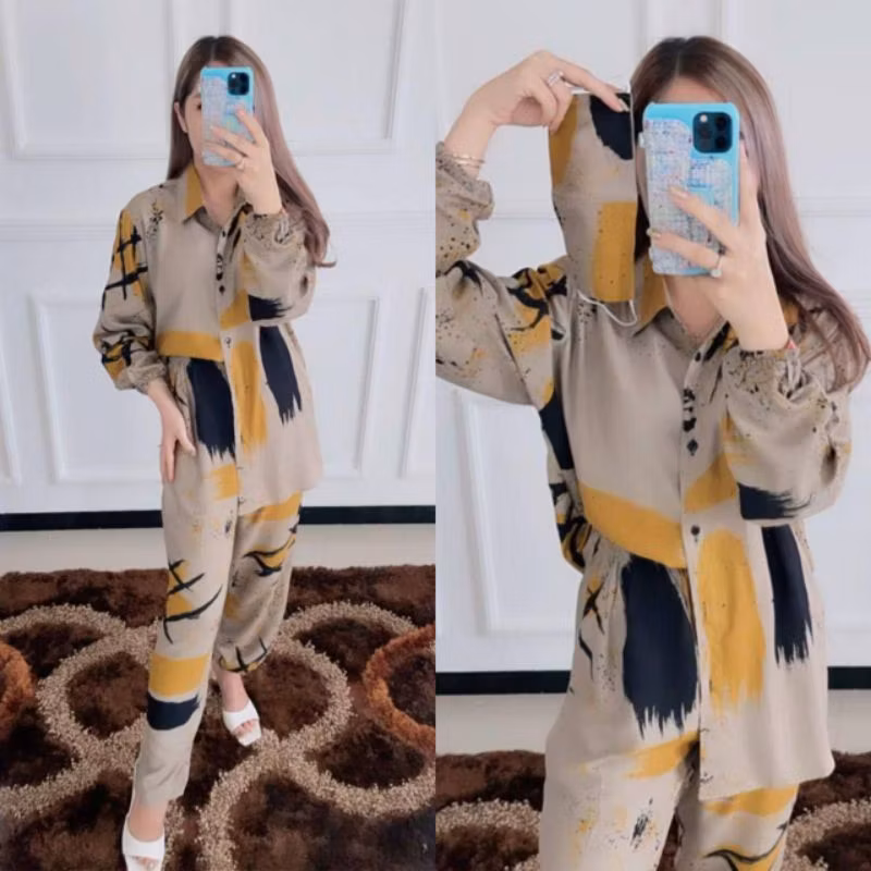 NEW ONE SET KEMEJA RAYON PREMIUM TERMURAH