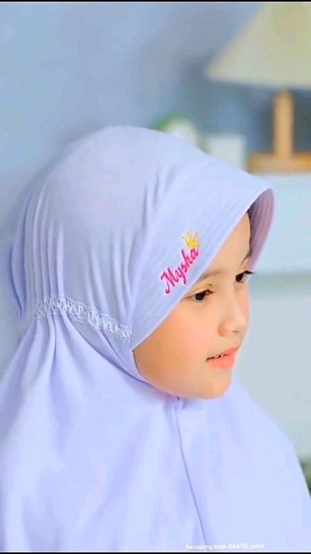 Kerudung sekolah bordir nama