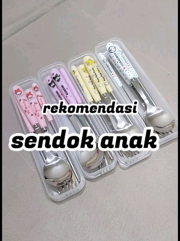 Sendok Anak Set Stainless Stell#sendokanak #sendokset #alatmakan #videoshopee #RacunShopee #sendokkarakter