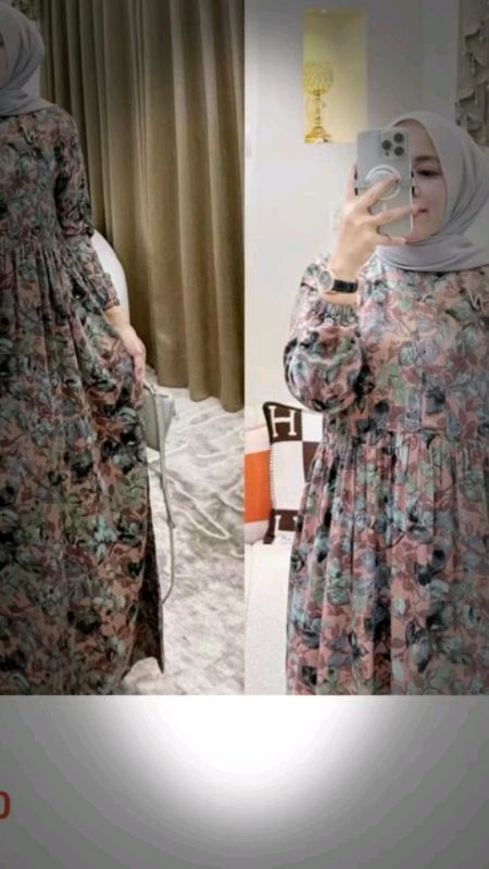 MIDI DRESS RAYON VISCOSE BUSUI FREANDLY KEKINIAN #racunshope #shopefashionhaul #shopeelokk #badaitapibudget