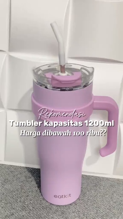 Tumbler 1200ml🩷💜🩵💚#botolminumunik #tumbleraestethic #tumblertahandingin #tumblerviral #tumblerstainless #tumblerviral
