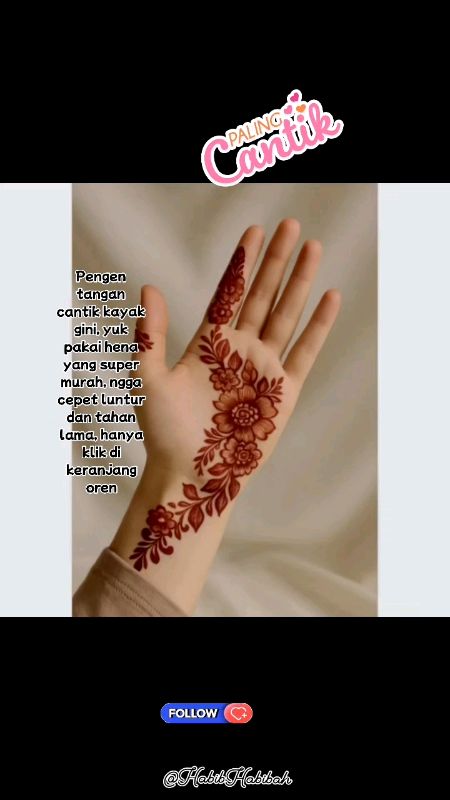 Beneran cantik #hena #henatato #henapaste #henaneha #henahalal #henamurah #henamuslimah #henanehakuku #RacunShopee #SpillBawaBerkah #DiskonRacunShopee
