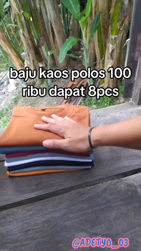 Kaos Polos 100Rb 8 Pcs #SpillBawaBerkah #SpillRacunShopee #ViralDiShopeeVideo #kaospria
