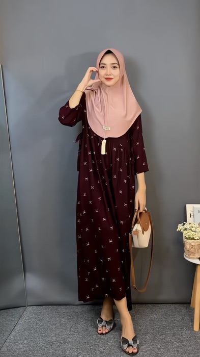 pita maroon🥀✨ #mididress #daster #dastermurah #dasterkekinian #dasterviral #dasterbusui #RacunShopee #ShopeeLook #ShopeeFashionHaul #OOTDRamadan