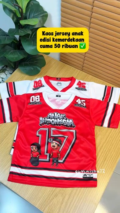 #kaoskemerdekaananak #kaosjerseykemerdekaan #kaosjerseyanak #kaosanak #kaoskemerdekaan #DiskonRacunShopee #RacunShopee #PromoNonStop