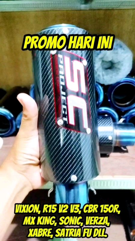 KNALPOT SC PROJECT CBR 150R R15 VIXION NMAX PCX SATRIA FU SONIC MEGAPRO CB150 BYSON GSX XABRE DLL#ngnracing #knalpotmurah #scproject #knalpotracing #s
