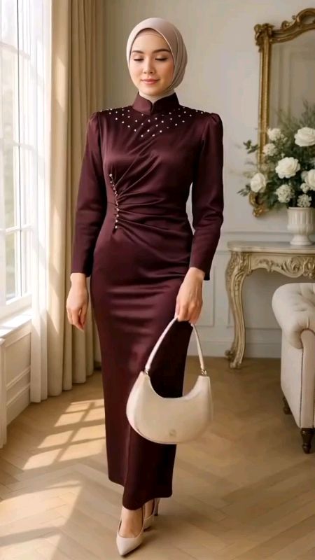 Vina Dress Spesial Burgundy #vinadress #VinaDressKondangan #vinadresssatinterbaru #VINADRESSVIRAL #RacunShopee #shopeevideo #fyp #viral