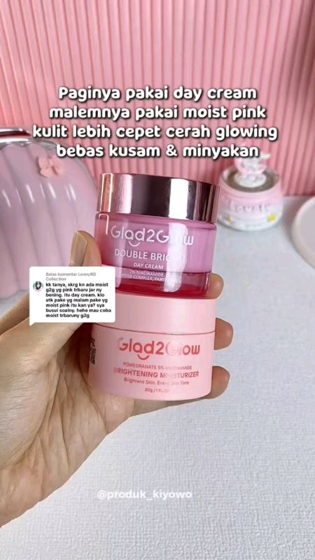 combo pink g2g #TermurahDiShopee #PromoNonStop #glad2glow #glad2glowmoisturizer #daycream #toneupcream #pelembabwajah #moisturizer #pencerahwajah
