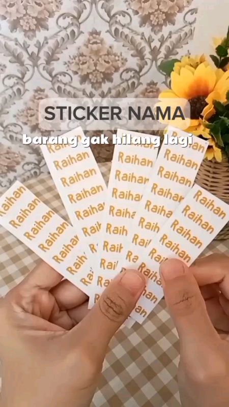 #sticker #stickernama #stickernamacustom #stickernamawaterproof #RacunShopee #ShopeeCOD