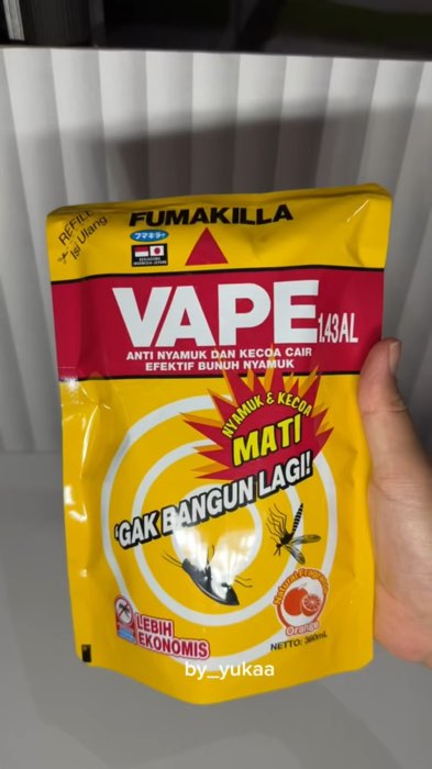 Vape Refil Anti Nyamuk dan Kecoa Pouch Cair #fumakillavape #GratisOngkirRP0 #RacunShopee #DiskonRacunShopee #sopheevideo #obatnyamuk