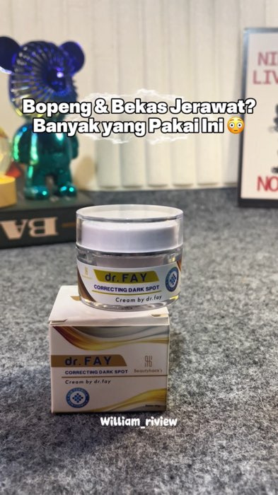#drFAY #CreamBopeng #CorrectingDarkSpot #Bopeng #BekasJerawat #Jerawat #SkincareJerawat #RacunShopee #PromoNonStop #GratisOngkirRP0 #Cashback40Persen