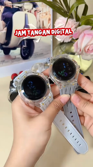 Jam tangan digital😎😎😎#trend #fashion #karetrubber #digital