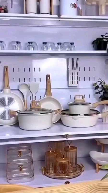 #fypシ #ShopeeCOD #gratisongkir (FREE PIRING)Set Panci Marble 6 Pcs Anti Lengket - Panci Wajan Serbaguna Estetik