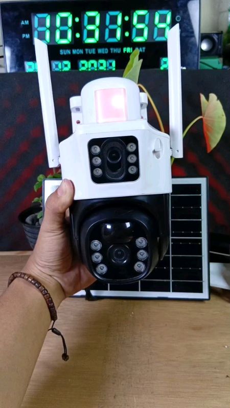 CCTV tenaga Surya dual lensa kamera waterproof 1080P Full HD #ShopeeCOD #GratisOngkirRP0 #SpillBawaBerkah #suhendrilihox