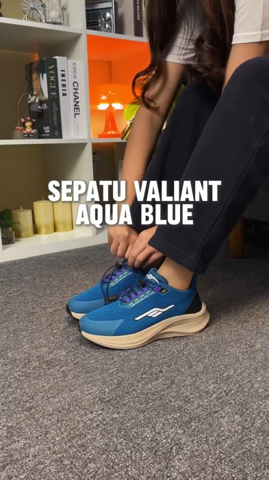 Sepatu valiant aqua blue.#localbrand #running #1489