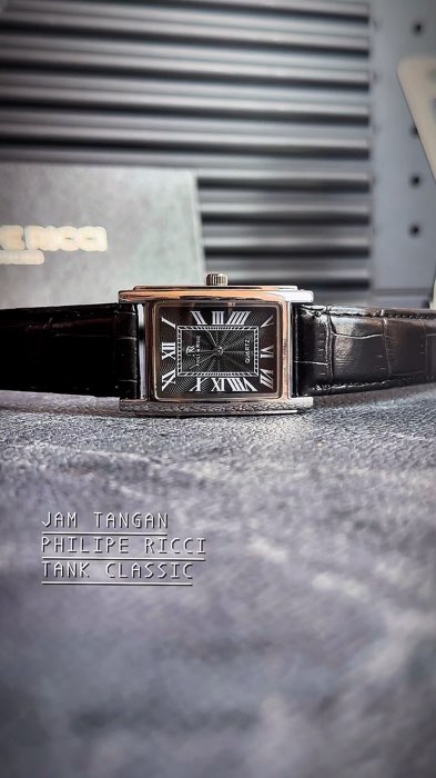 jam tangan philipe ricci tank classic mewah elegan #jamtangan