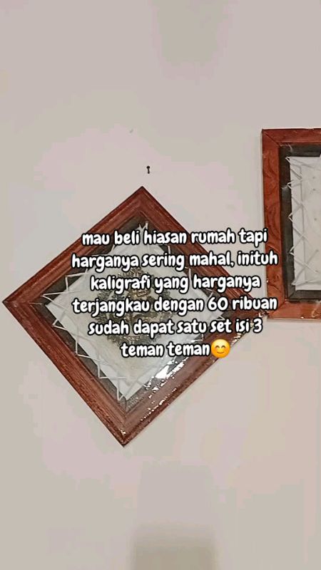 mau ngehias rumah gak perlu mahal2 teman2 inituh satu set udah dapat 3😊#ShopeeLook #shopeestuff #hiasandinding