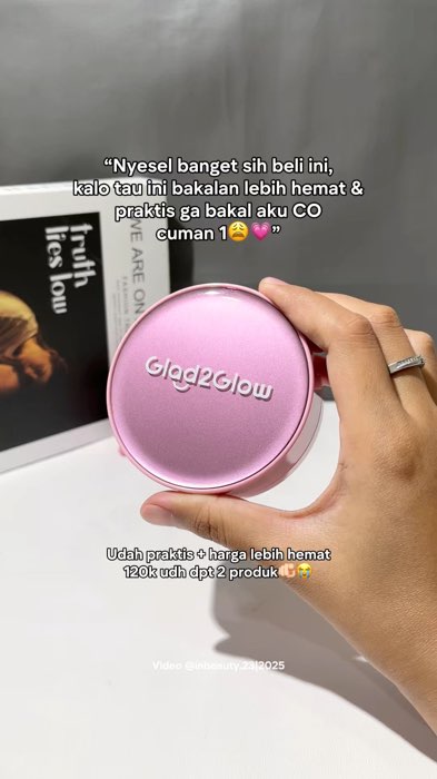 Jajan make up jadi makin hemat kalo co ini😍💗#glad2glow2in1cushionpowder #glad2glowcushion #glad2glowpowderfoundation #inbeauty23 #RacunShopee