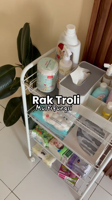 Penyimpanan jadi rapi, pakai rak troli #raktroli #raktrollysusun