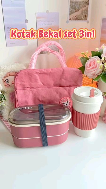 #RacunShopee #KotakBekalSetTas #kotakbekalanak #kotakbekalsetbotolminum #kotakbekalsetlengkap #kotakbekalset
