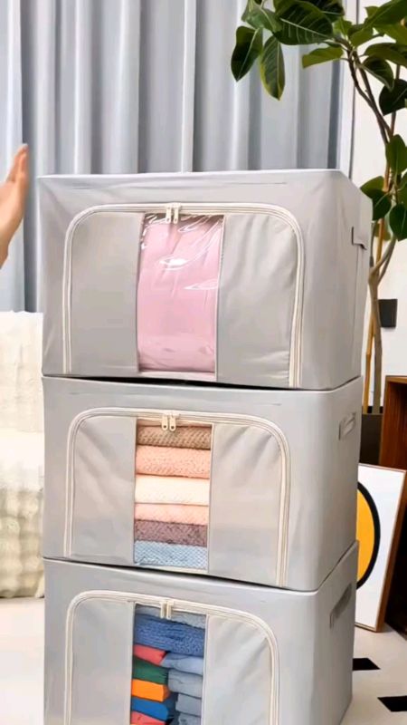 ABC BEAR  110L harga murah storage box besar kotak penyimpanan baju Bisa dilipat box baju tempat penyimpanan Serbaguna Rumah organizer#fypp #fy