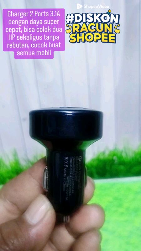 #usbcarcharger #USBCarChargerQuickCharge #RacunShopee #GratisOngkirRP0 #GakNyeselBeliIni #SpillBawaBerkah #ShopeeFashionHaul #ShopeeCOD