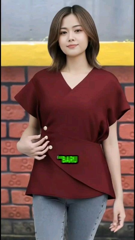 FWG Atasan Wanita Korean Style Blouse Korean Style Kasual Wanita Trendy #RacunShopee #ShopeeFashionHaul #PromoNonStop #SpillBawaBerkah #ShopeeHaul
