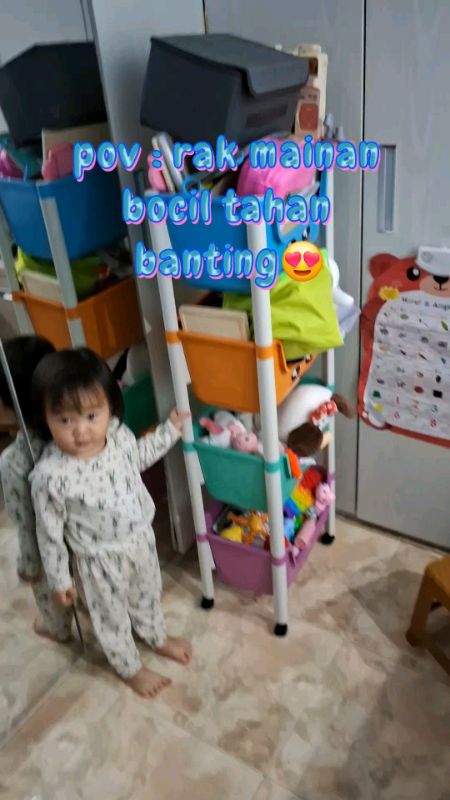 rak mainan anak 4tingkat, warna bagus, harga terjangkau!!! #rakmainan #rakserbaguna