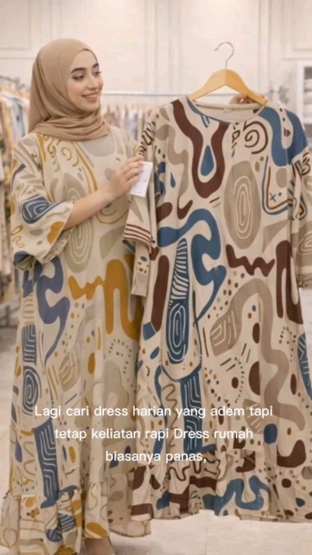 daster dress midi motif kekinian tangan 3/4 daster wanita kekinian #daster #dasterviral #dastermurah #PashionShopee