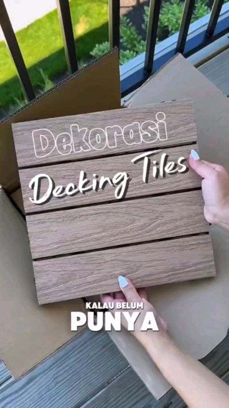 jadikan ruang oitdoor kamu jadi lebih aesthetic #RacunShopee #shopeevideo #1010supershoppingday #deckingtile #lantaioutdoor #deckinglantai #lantaikayu