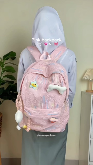 Pink backpack untuk sekolah 🫶🏻💗 #tassekolahanak #tassekolah #backpack #taswanita #minibackpack #tasransel #ransel #ranselsekolah
