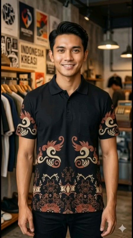 Kaos Kerah Motif Batik #kaos #poloshirt #outfit #SpillBawaBerkah #ShopeeLook #RacunShopee
