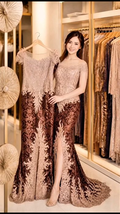 Setiap detail dibuat dengan teliti, mulai dari pemilihan bahan premium. #GratisOngkirRP0 #kebayapengantin #gaunpengantin #kebayapesta