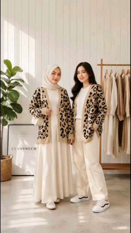 Cardigan motif leopard jumbo #cardigan #RacunShopee #ViralDiShopeeVideo #FashiondiShopee #cardiganrajut #cardiganoversize #fyp #foryou #shopeevideo