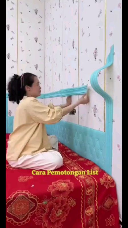 wallpaper stiker foam 3D. #stikerdinding #stikerfoam3d #fyp #shopeevideo #stikerdindingmurah