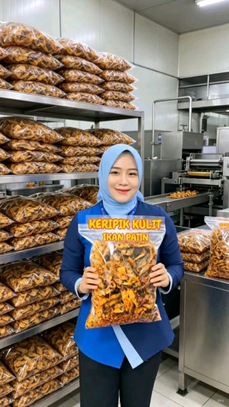 200 Gram Keripik Kulit Ikan Patin variasi Original dan Pedas Daun Jeruk. #keripikkulitikanpatin #keripikkulitikanpatinoriginal #GratisOngkirRP0