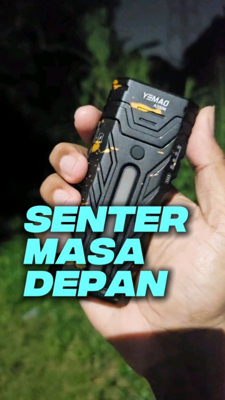 Senter dari masa depan YEMAO A200M dilengkapi cahaya RGB dua mata LED Superterang #sentergunung #sentertactical #sentertacticalsafety
