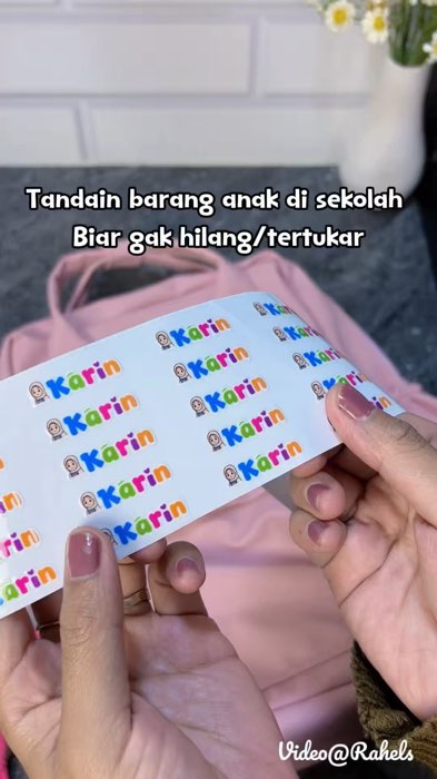 Stiker nama anak murah dapat 60pcs #stikernama #stikercustom #stikeralattulis #perlengkapansekolah