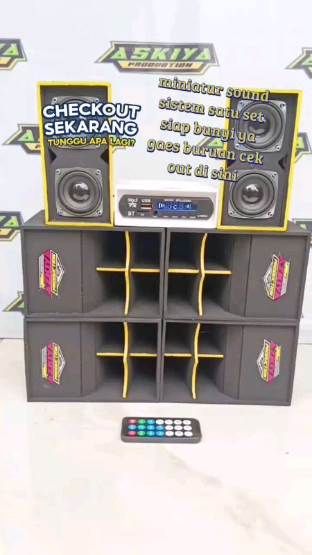 miniatur sound sistem satu set siap bunyi #miniatursoundsystem #diy #fyp #soundviral #RacunShopee