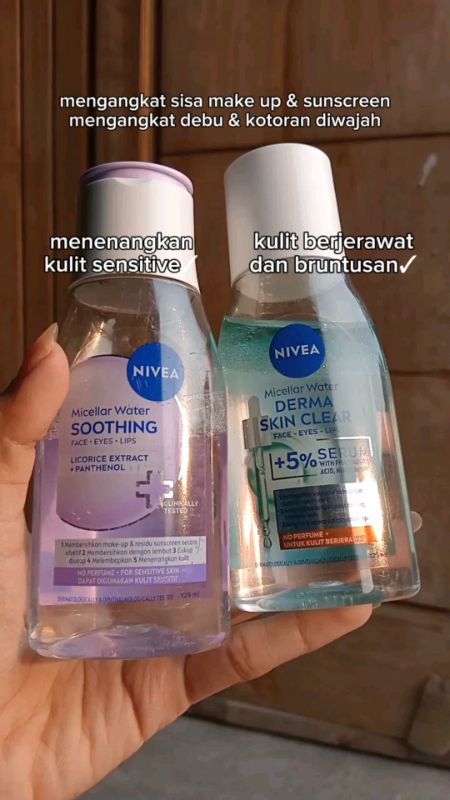 #micellarwater #nivea #DermaSkinClear