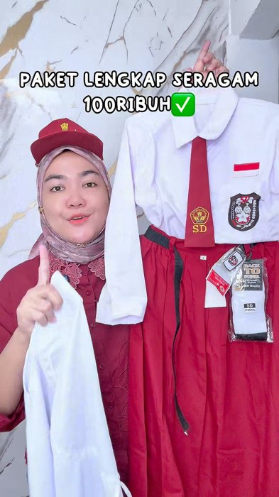 Seragam sekolah sd paket lengkap, komen bb usia anak #seragamsekolah