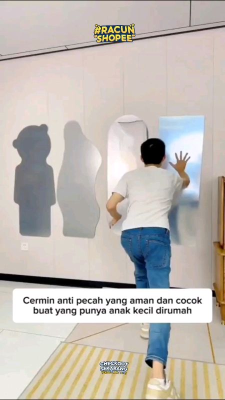 rekomendasi cermin anti pecah aman & cocok yang buat anak kecil dirumah #cerminantipecah #cermintempel #cerminantipecahviral #cerminviral #fypシviral