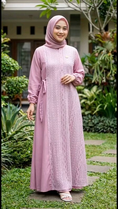gamis brokat lace lembut nyaman dipakai 🥰🤏 sayang sehari hari #RacunShopeeOOTD #fypdongggggggg #fypシviral #BuruanCekBeliDiKeranjangmu👆🏻