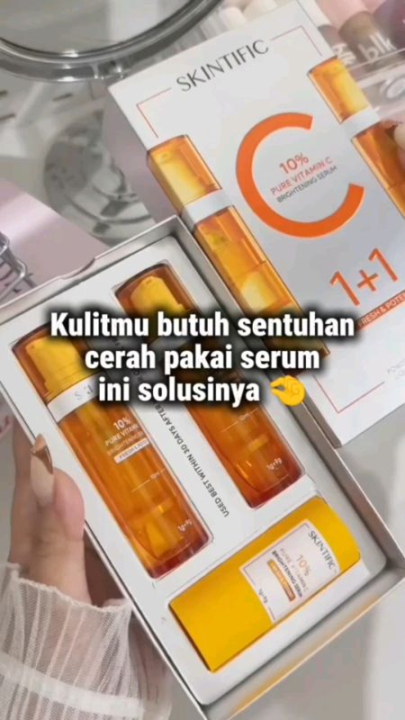 cerahkan wajah dengan serum Vit C #SpillRacunShopee #RacunShopee #vitcserum #skintificvitaminc #skintificvitcbrighteningserum #vitcbrighteningserum